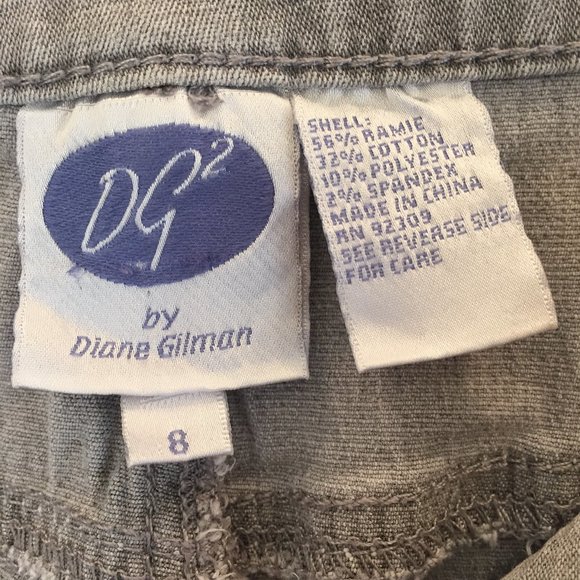 DG2 Diane Gilman Lt Grey BootCut Jean Sz 8 - Picture 7 of 7